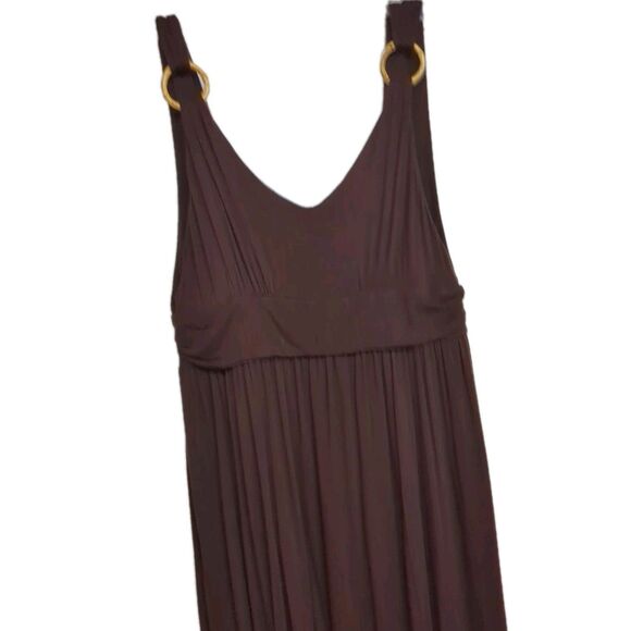 Kenneth Cole Reaction Dress Medium Mid R57100 Low Back Empire Waist Sleeveless M - Picture 3 of 11